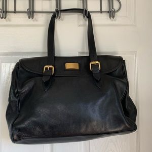 Marc Jacobs black leather satchel